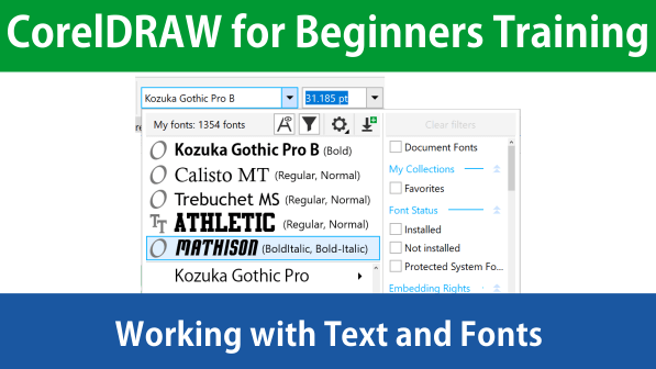 Download CorelDRAW for Beginners Tutorial Text and Fonts File ...